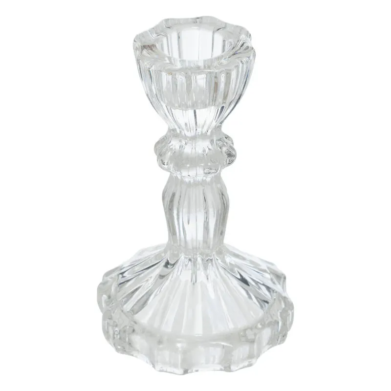Świecznik szklany, kryształ,11 cm - Obniżka ceny