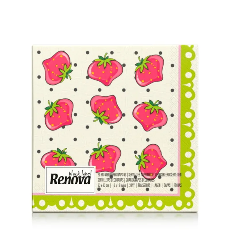 Serwetki stołowe Renova Strawberry 20 szt - Zamów dziś