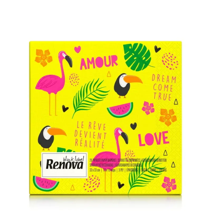 Serwetki stołowe Renova Love Summer 20 szt - Ograniczona ilość