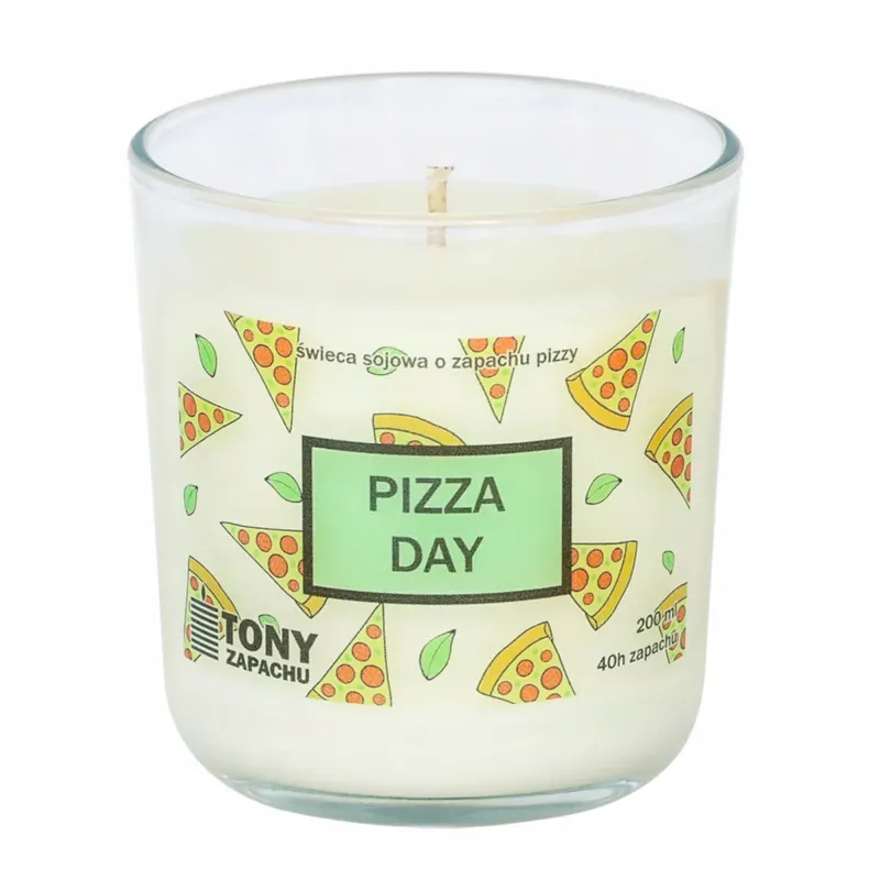 ŚWIECA SOJOWA O ZAPACHU "PIZZA DAY" POCZUJ SIĘ JAK WE WŁOSKIEJ RESTAURACJI - Bezpieczna płatność