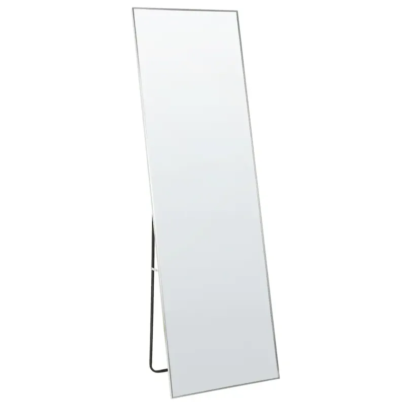 Sprawdź teraz Lustro stojące BEAUVAIS 156 cm Metal Srebrny -