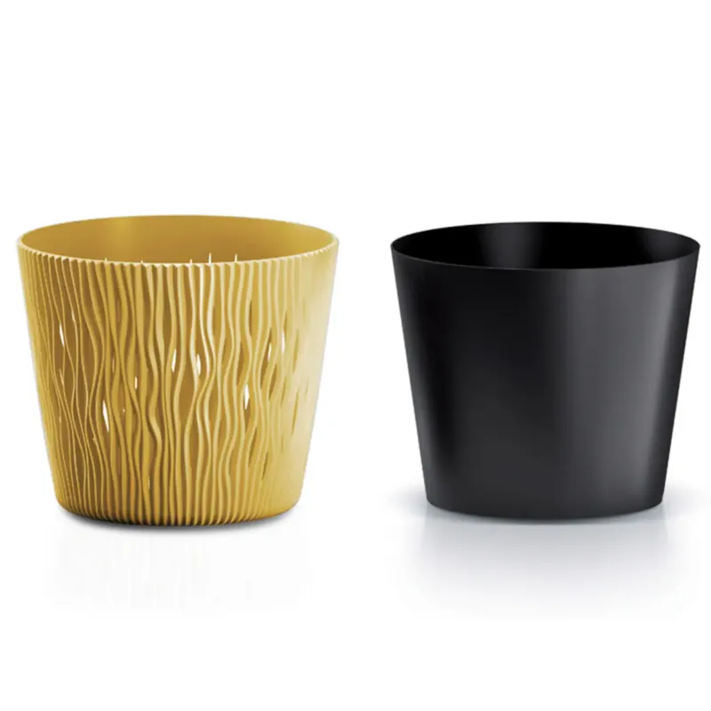 Najlepsza cena Doniczka Z Wkładem Osłonka Sandy Round 15,8 Cm -
