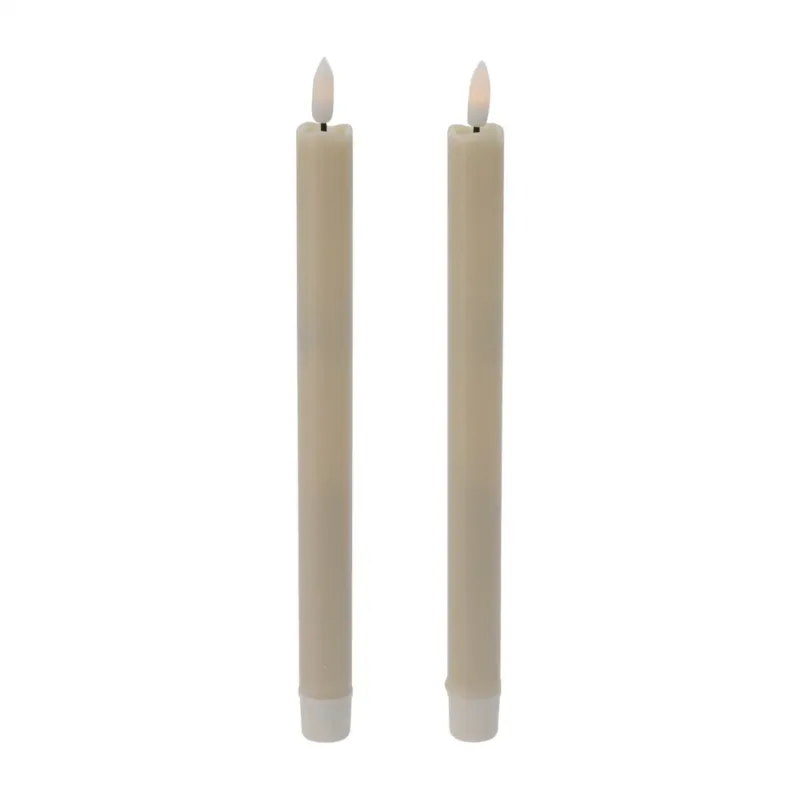 Kup teraz Woskowane świece stołowe z LED, 25 cm -