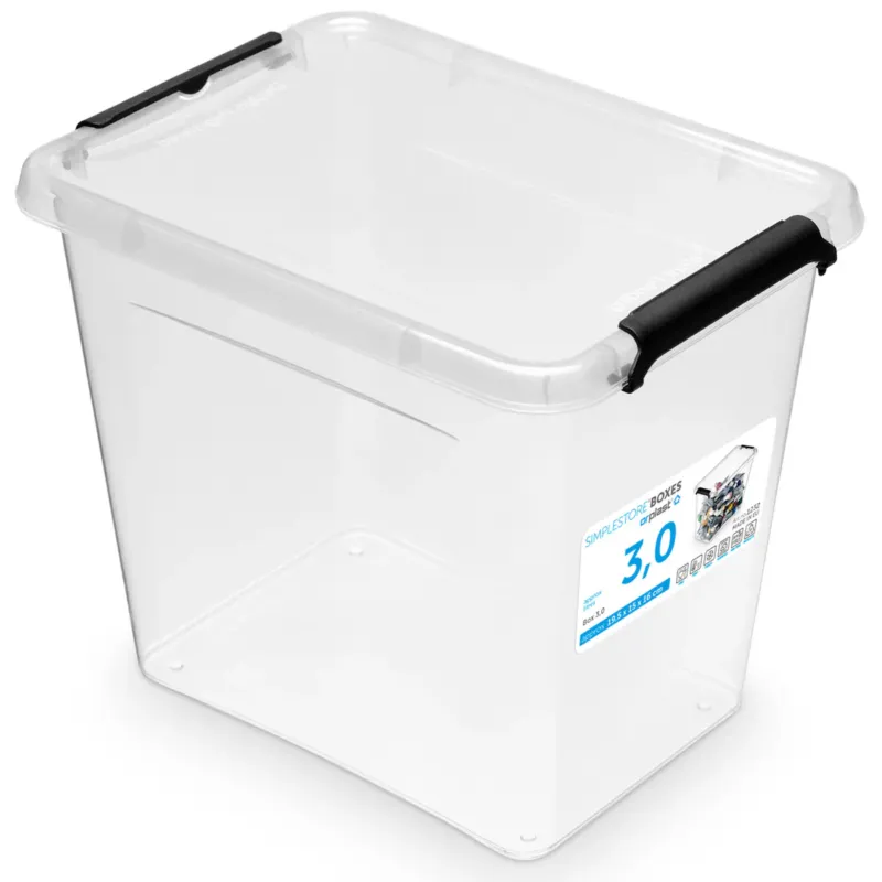 Kup online Pojemnik Plastikowy Pudełko Z Pokrywą Pudło Box Do Przechowywania 3L -