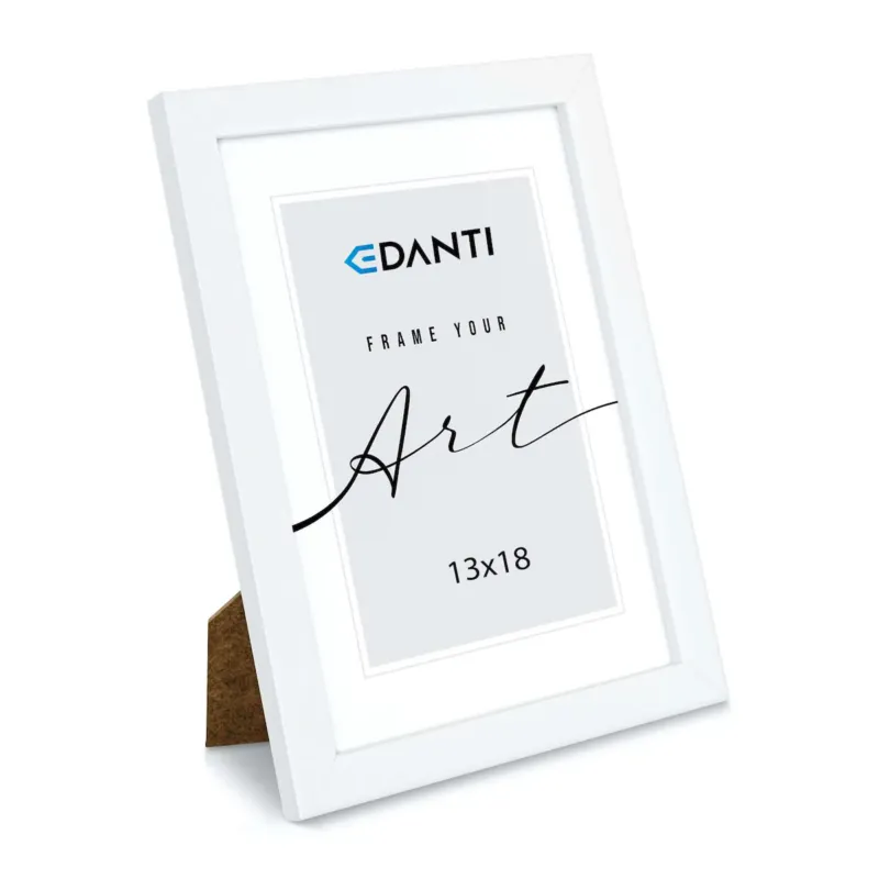 Oferta czasowa Ramka Na Zdjęcia 13X18 Cm Plakaty Rama Na Nóżce Stojąca Dekoracja Biała -
