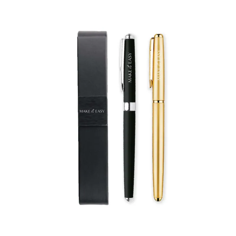 Ograniczona ilość Zestaw piór atramentowych z etui – BLACK&GOLD -