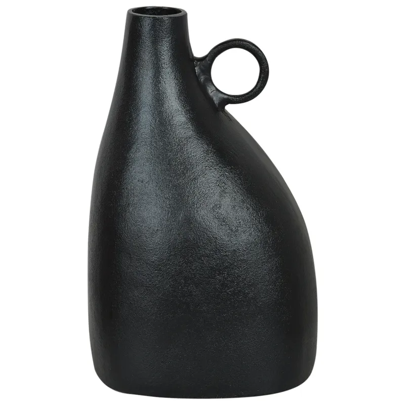 Wazon dekoracyjny NARBADA Metal 36 cm Czarny - Zamów teraz