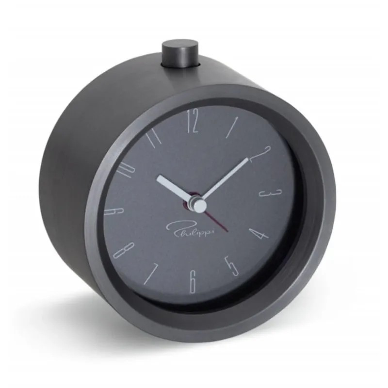 Tani Budzik Tempus, czarny, 9,5 cm -