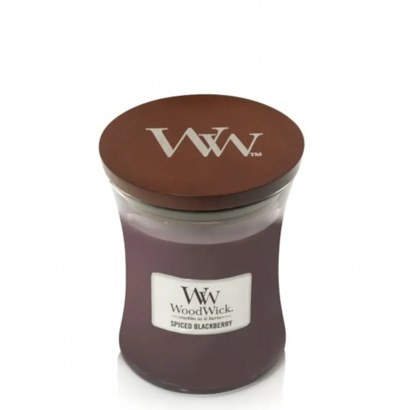 WoodWick świeca średnia SPICED BLACKBERRY - Dodaj do koszyka