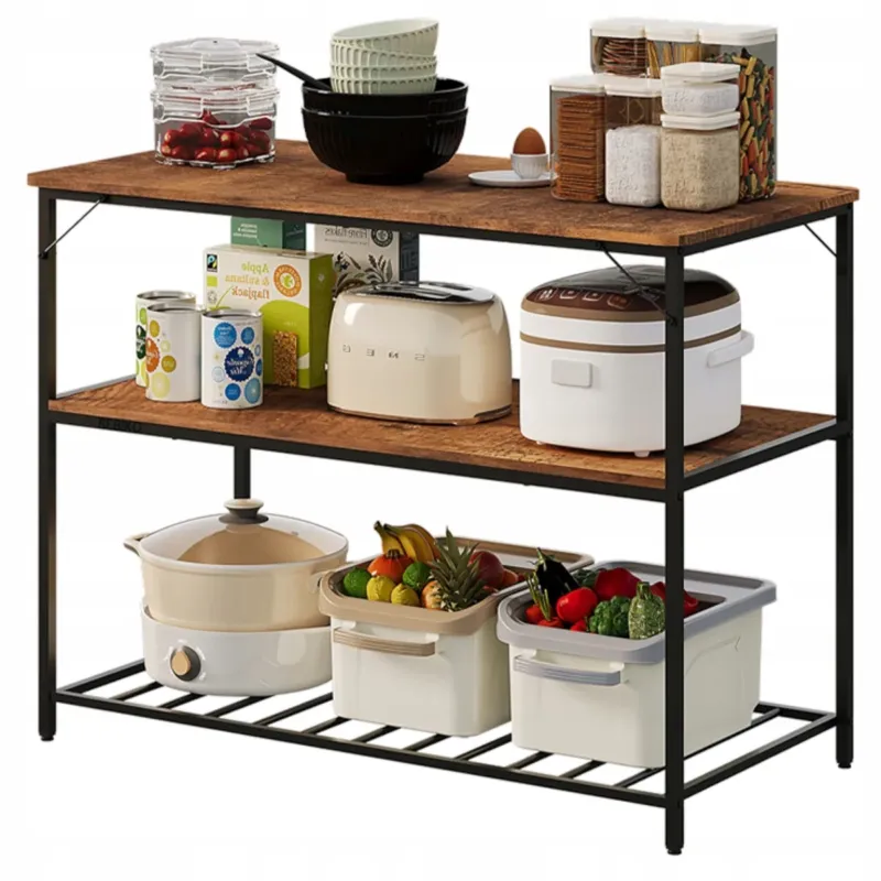 Oferta czasowa Szafka wyspa kuchenna półka regał loft industrialna rustykalny brąz 120 cm -