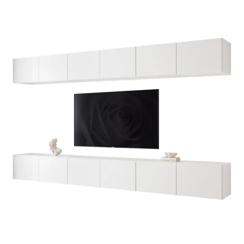 Meblościanka wisząca BIAŁA z oświetleniem LED AGNEL V - Oferta czasowa