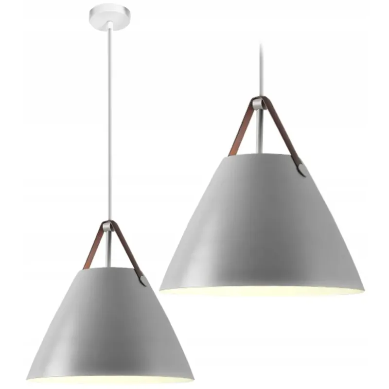 Lampa Wisząca Duża Nowoczesna Buffo E27 Szara - Promocja