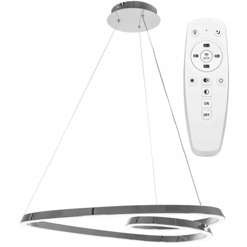 Lampa Sufitowa Wisząca Metal Ring Chrom Led Pilot - Wybór klientów