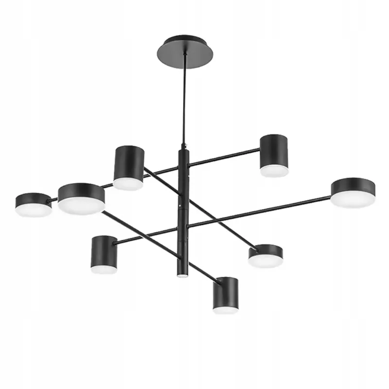 Ekspresowa dostawa Lampa Sufitowa Nowoczesna Czarna 8-Ramienna Led -