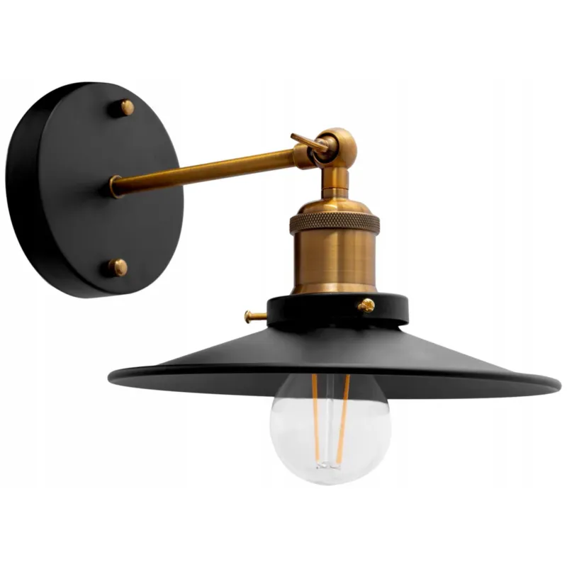 Do wyczerpania zapasów Lampa Ścienna Kinkiet Porto Loft Czarna Sufitowa -