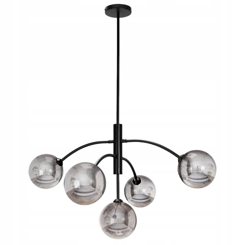 Lampa Sufitowa Szklane Kule Lustrzane Loft Czarna - Oferta