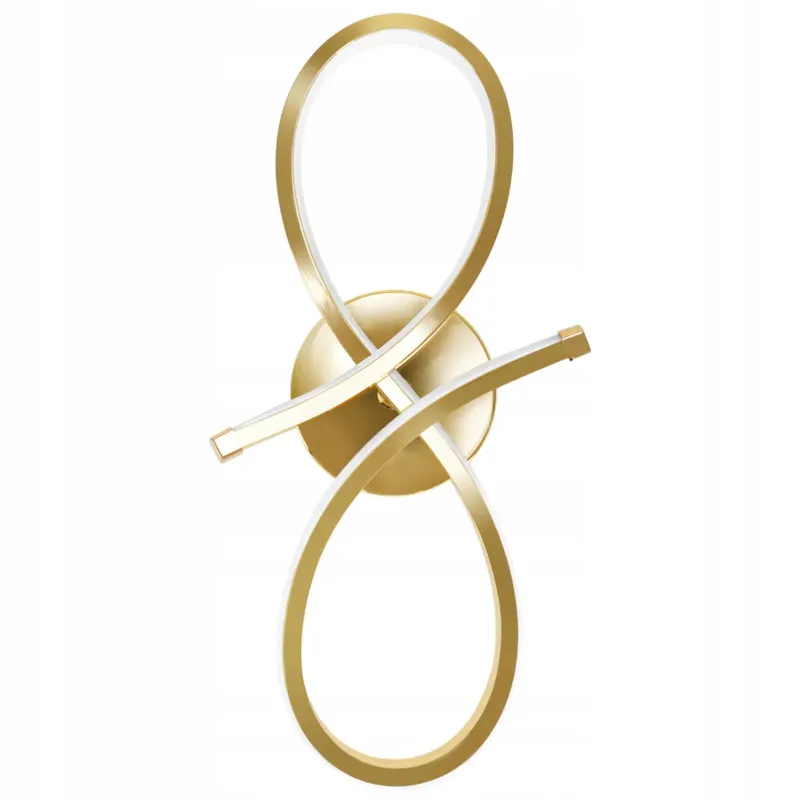 Oferta Lampa Ścienna Kinkiet Designerski Gold Led Złoty -