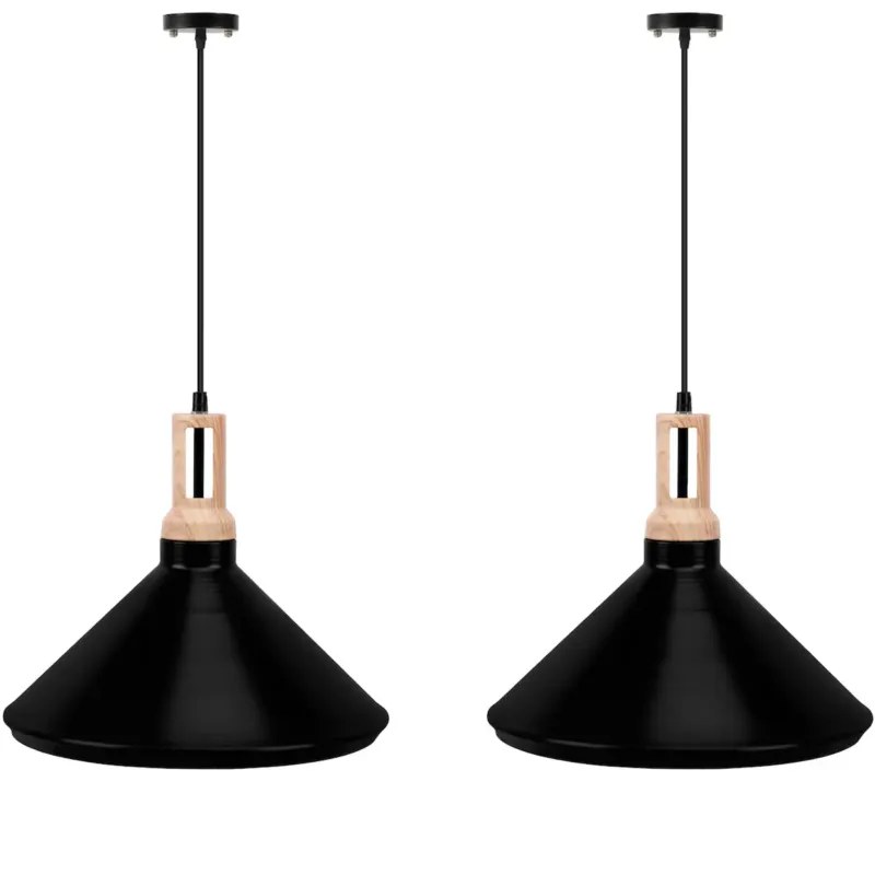 KONSIMO TRIAN Lampa wisząca 2szt., kolor Czarny - Okazja