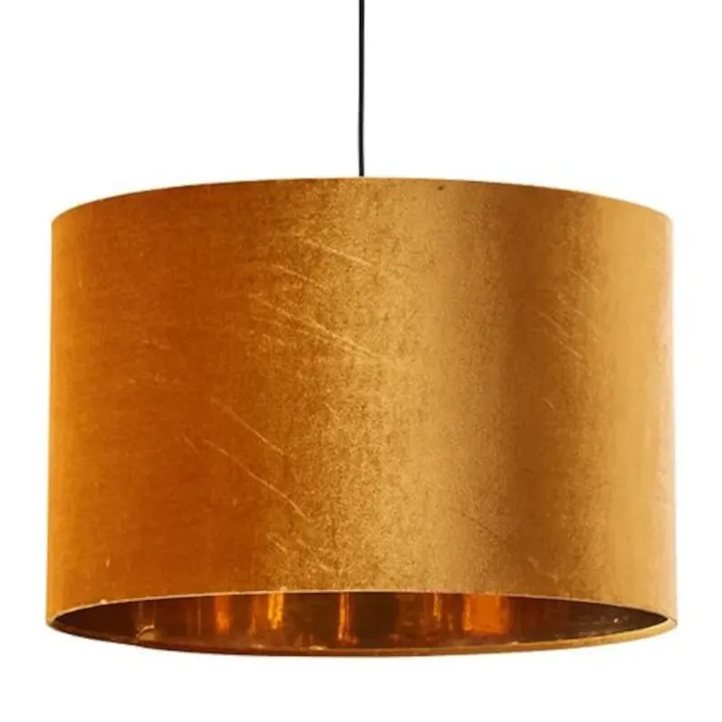 Zwisowa lampa okrągła Tercino 6122 TK Lighting welurowa tkanina pomarańczowa - Zamów dziś