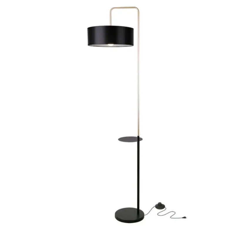 Bestseller Abażurowa lampa podłogowa Impact art deco czarna złota -
