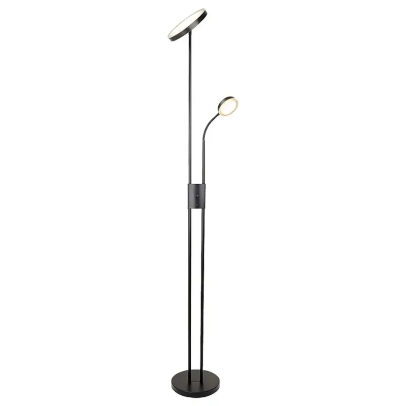 Premium Podłogowa lampa stojąca Ophus LED 23W 3000K do sypialni czarna -