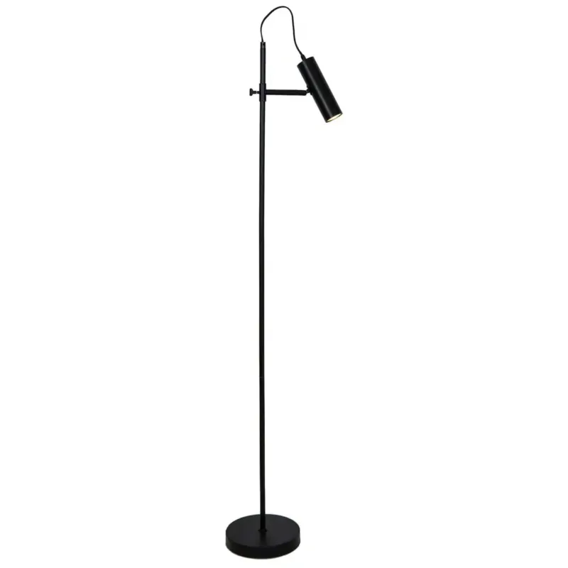 LAMPA podłogowa TENSO F18014-GU10-BK Zumaline stojąca OPRAWA tuba metalowa czarna - Szybka dostawa