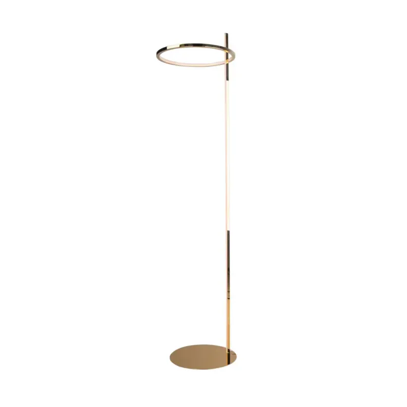Łatwy zwrot Geometryczna lampa podłogowa LOZANNA ledowa 27W 3000K złota -