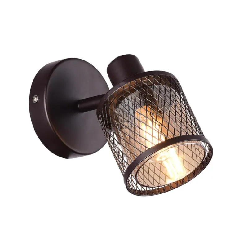 Darmowy zwrot LAMPA KINKIET CANABERA KAWOWE ZŁOTO 1X40W E14 KLOSZ BURSZTYNOWY -