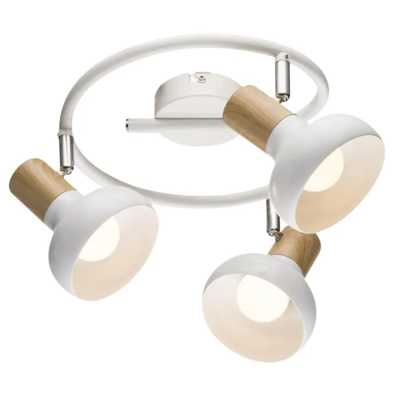 Darmowy zwrot PUERTO LAMPA SUFITOWA SPIRALA 3X40W E14 BIAŁY -