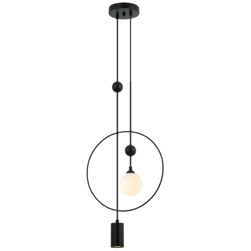 Zniżka Lampa wisząca Trosti PND-428892-BK Italux do salonu koło czarne -