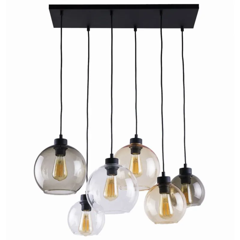 Zamów teraz Lampa wisząca molekuły Cubus 2164 TK Lighting loftowa szklana czarna -