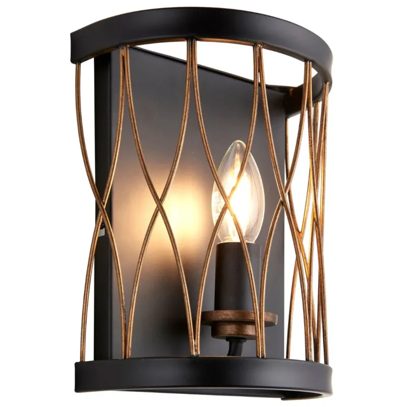 Metalowy kinkiet Heston 61499 Endon lampion tuba świeczka czarna - Tylko do końca tygodnia