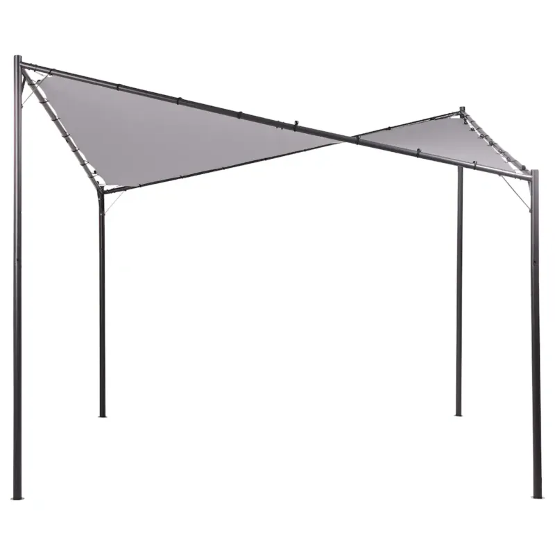 Oferta limitowana Pawilon ogrodowy AVENTINE Metal 300 cm 300 cm Szary -