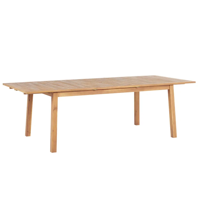 Stół ogrodowy rozkładany CESANA 180/240 cm 100 cm Drewno akacjowe Jasnobrązowy - Darmowy zwrot