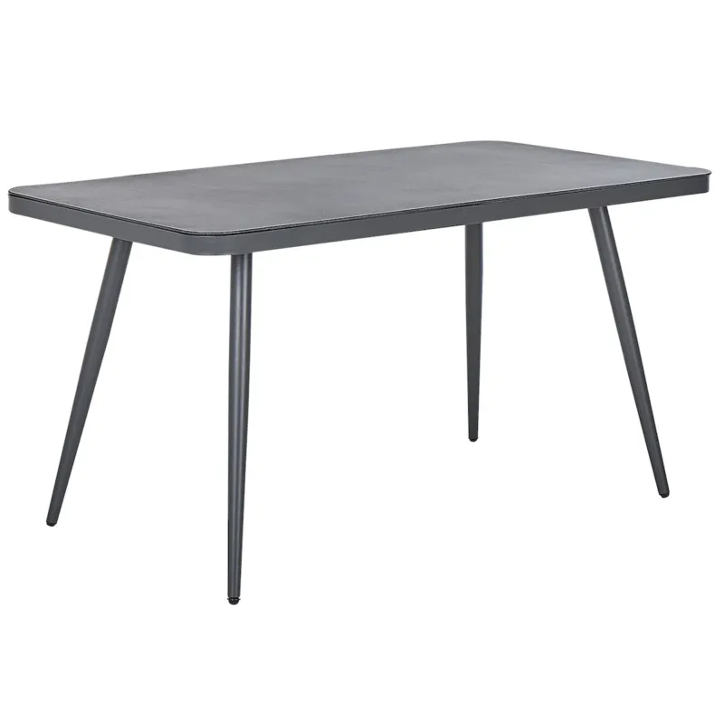 Stół ogrodowy LIPARI 140 cm 80 cm Szkło Szary - Ograniczona ilość