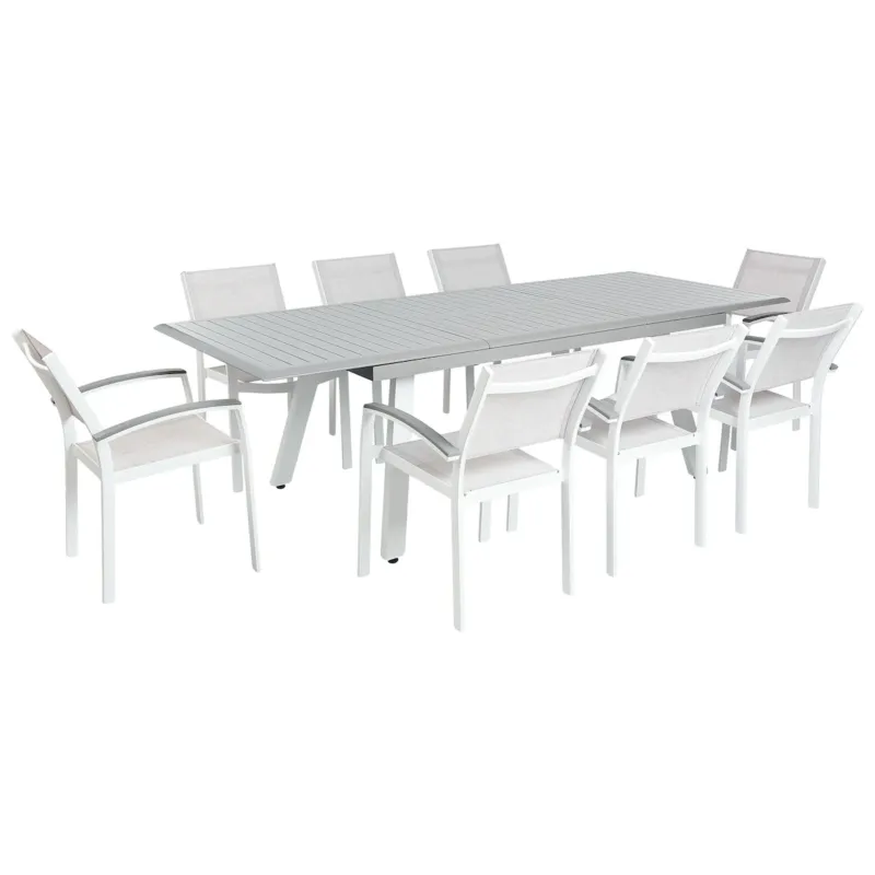 Zestaw ogrodowy dla 8 osób PERETA Szary Metal - Oferta