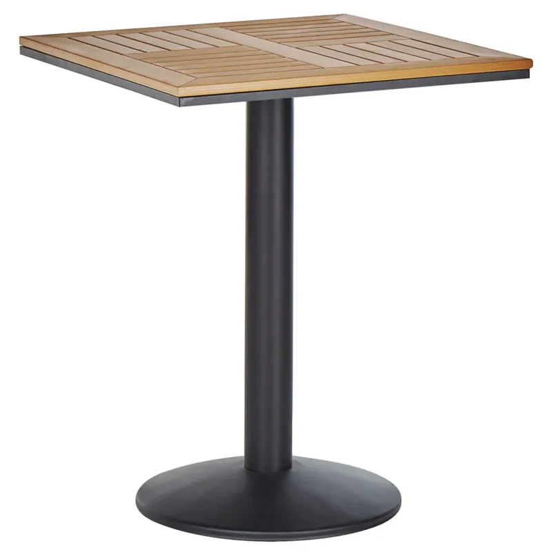 Stolik bistro PALMI 60 cm 60 cm Imitacja drewna Brązowy - Łatwy zwrot