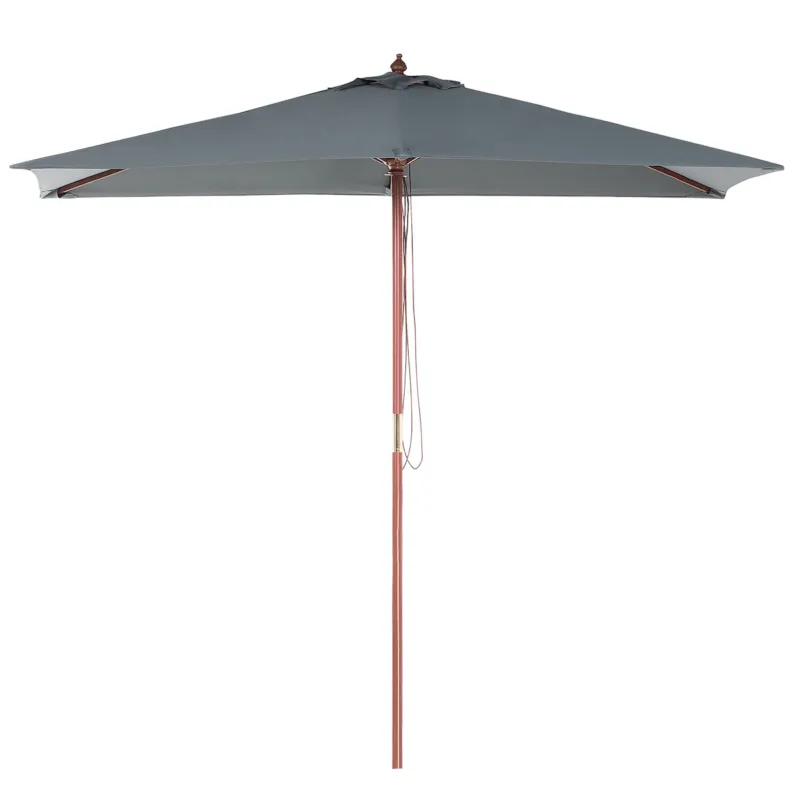 Parasol ogrodowy 195 cm FLAMENCO Ciemnoszary - Najlepsza cena