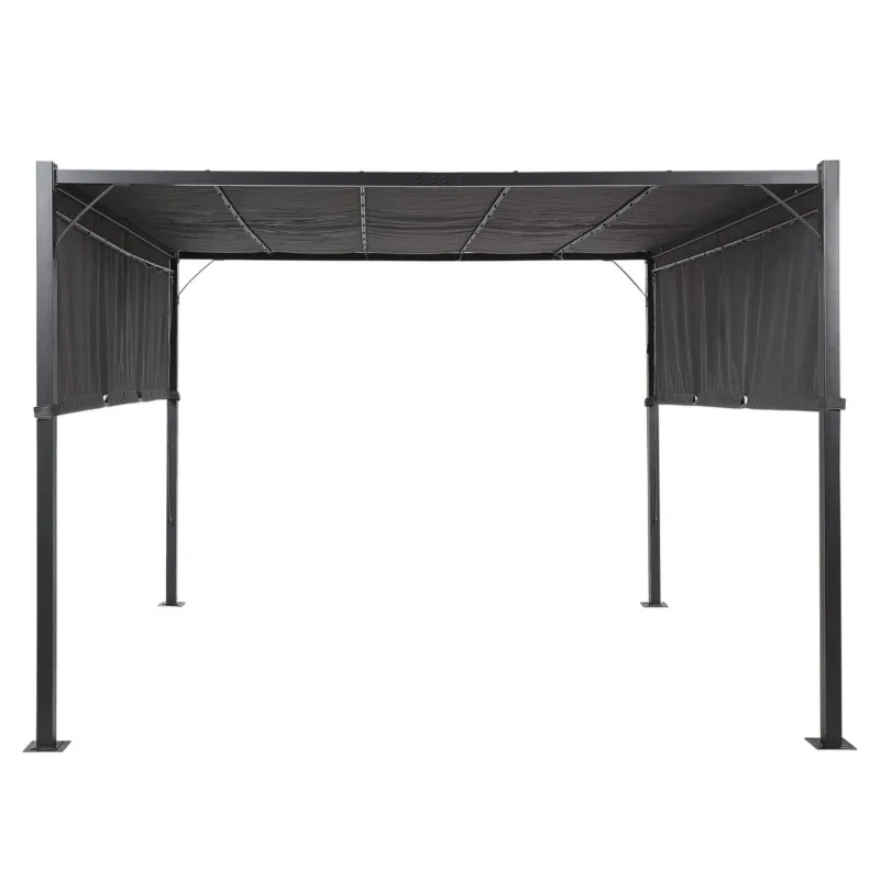 Pawilon ogrodowy LED PARGA Metal 310 cm 310 cm Ciemnoszary - Kup teraz