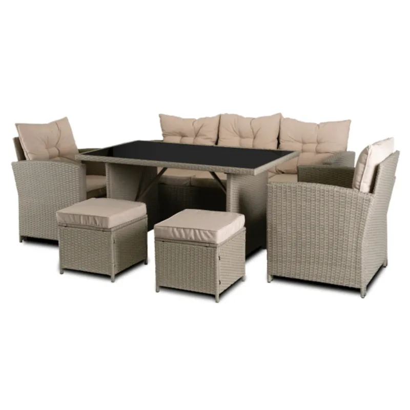 Premium Zestaw Meble Ogrodowe Technorattan Sofa Na Taras Ogród Komplet COLORADO -