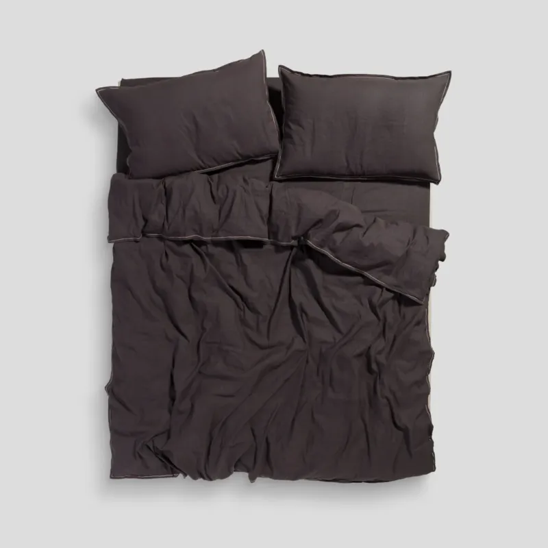 Super okazja Komplet pościeli lniano-bawełnianej Moldura Black Pepper take a NAP