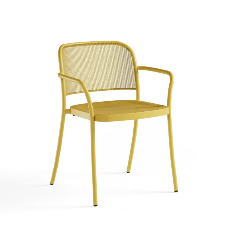 Wyjątkowa oferta Zestaw 4 foteli ogrodowych Cafe Curry Yellow EMU