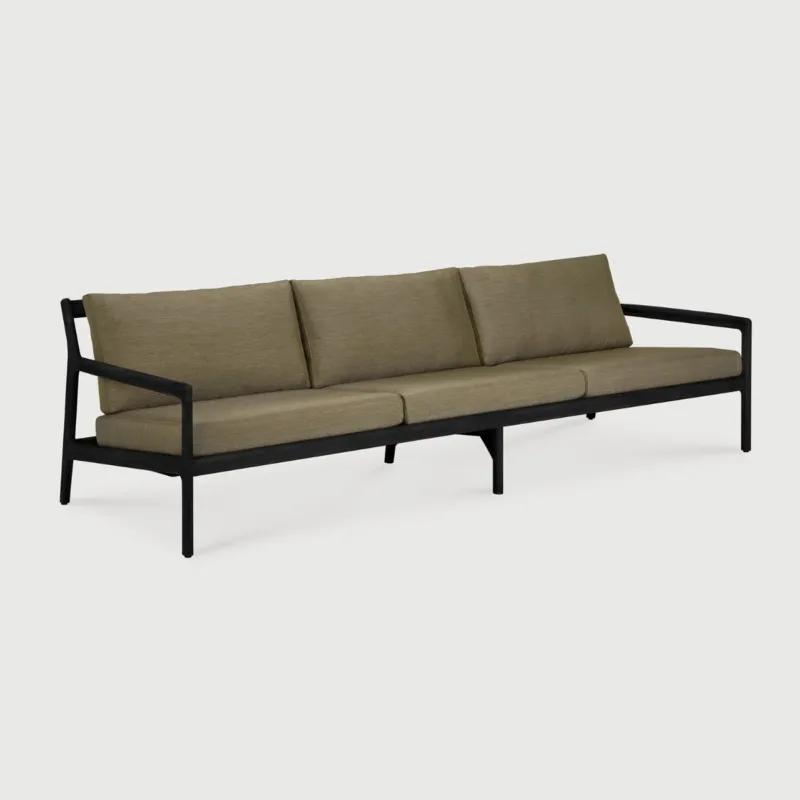 Ostatnia szansa Sofa outdoorowa trzyosobowa Jack Teak Black Burgundy