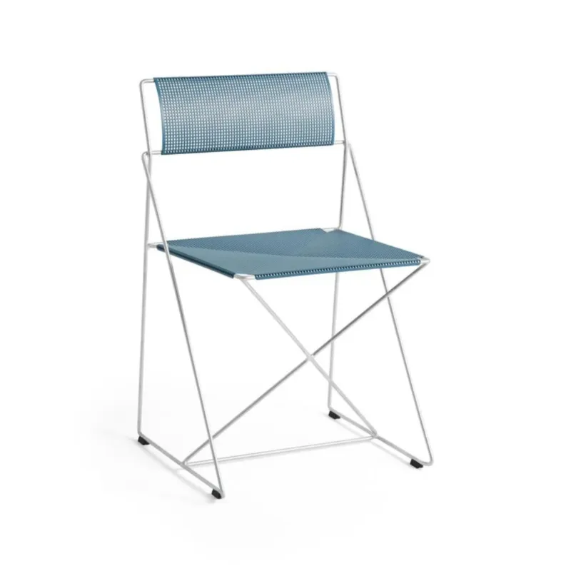 Krzesło ogrodowe X-Line galwanizowana rama Powder Blue HAY Wyjątkowa oferta