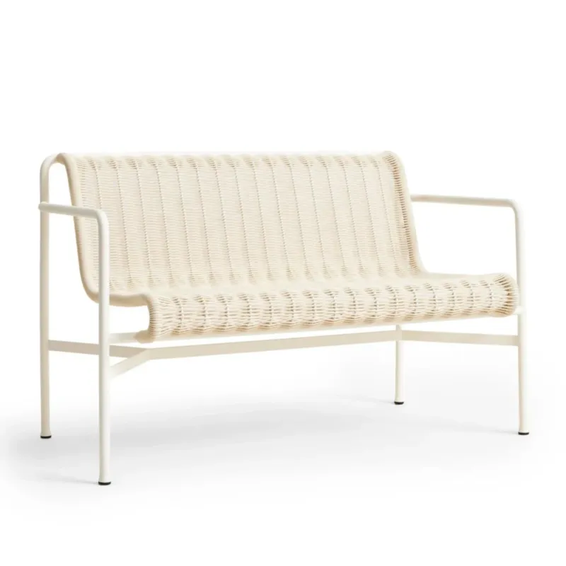 Szybka wysyłka Ławka ogrodowa Cord Palissade Cream White HAY