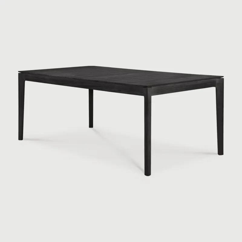 Hit sprzedaży Stół outdoorowy z drewna tekowego Bok czarny 200x100cm Ethnicraft