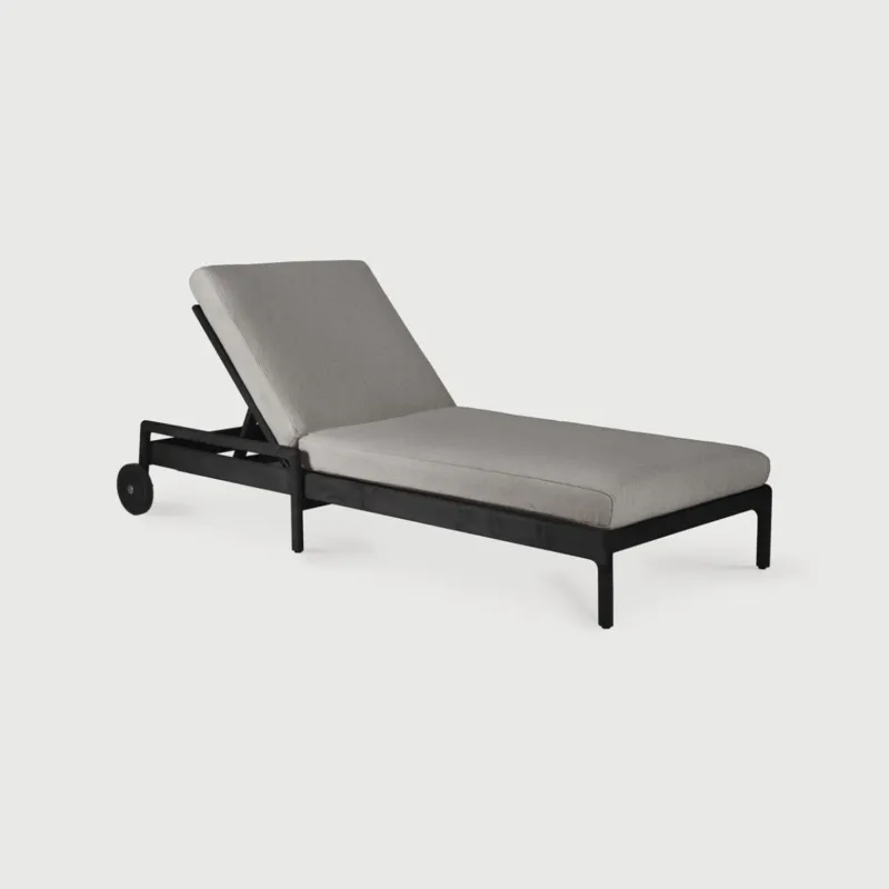Leżak z poduszką Jack Teak Black Mocha Ethnicraft Ostatnie sztuki