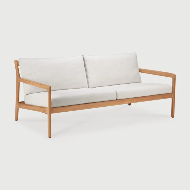 Tylko dziś Sofa dwuosobowa z drewna tekowego Jack Off White Ethnicraft