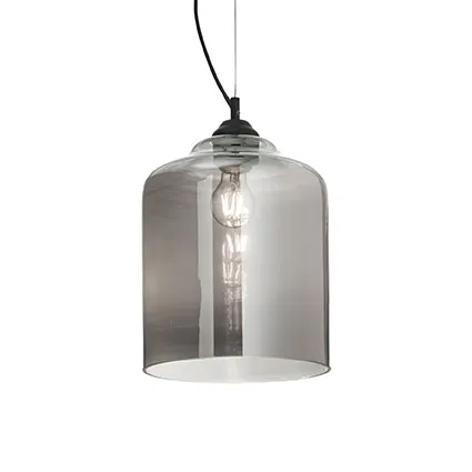 Zniżka Square lampa wisząca 1x60W E27 230V przydymiona