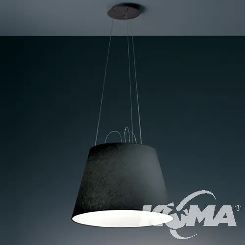 Lampa sufitowa 1x21W E27 abażur d420 czarny stelaż aluminium Ostatnie sztuki